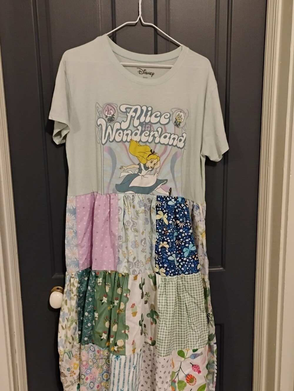 Upcycled Tshirt Dress Handmade LARGE Casual Lolita Trend